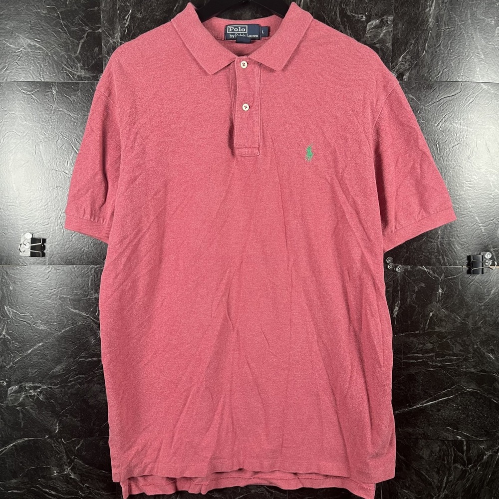 Polo Ralph Lauren Men's Pink Polo Shirt Large